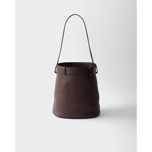 PRADA women's heather calfskin letter logo handbag 1BE085_2CY9_F0NBL_V_SBO 1BE085_2CY9_F0NBL_V_SBO