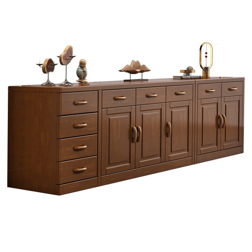 Xiaomuwo (XIAOMUWO) solid wood TV cabinet combination cabinet heightened storage background wall wooden modern Chinese floor cabinet living room boutique furniture two-door TV cabinet Specifications