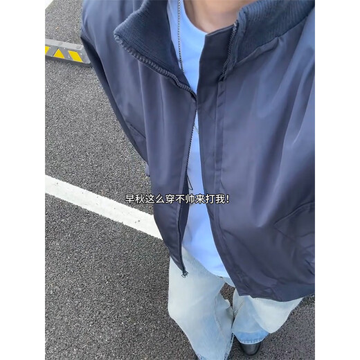 Luard American cleanfit flight jacket cotton jacket men's autumn and winter high street all-match baseball uniform functional high-end jacket brown-jacket version XL