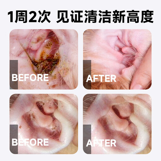 Mengpu Pet Ear Drops Cat Ear Mites and Earwax Eliminator Odor Cat and Dog Ear Remover Ear Mites Ear Cleansing Liquid Special for removing mites Universal for cats and dogs 60ml/bottle