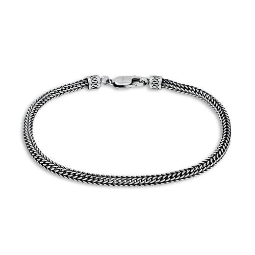 Zhaoliang square braid platinum bracelet for men and women PT950 platinum fashionable electric black craft couple gift 11.21 grams long 19cm wide about 3mm