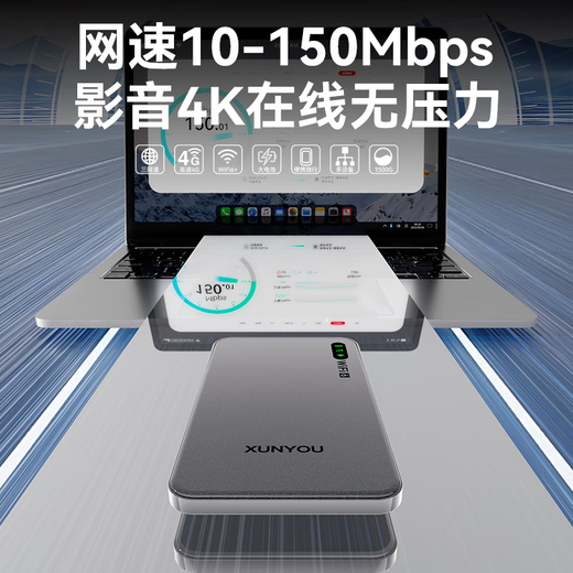 迅优随身wifi三网通免插卡无线wifi6便携式4G路由器网卡移动联通电信无限制全国通用流量2025款5GXY 【三网WIFI6Pro】展锐芯片+10信号通道