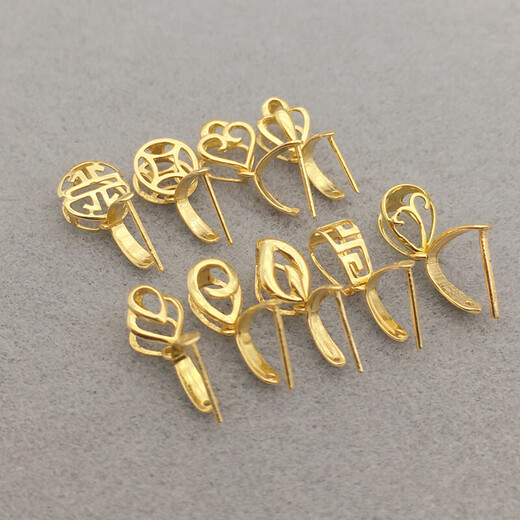 Buhesyt Chuji Lao Phoenix Gold Store K gold buckle thickened melon seed buckle jade buckle jade clip buckle K gold gold pendant buckle 18K yellow Bayuan Ruyi