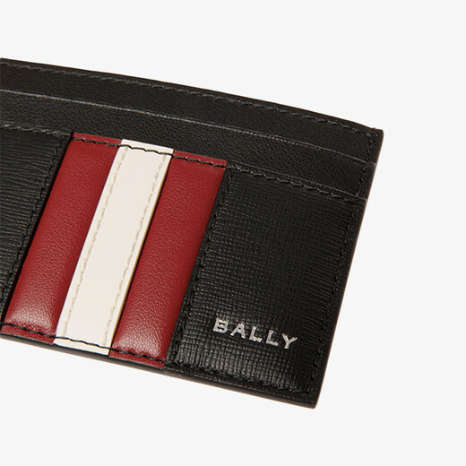 BALLY new autumn MYTHOS men's cowhide card holder 6308565 black 10*7cm