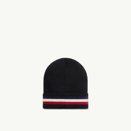 Moncler Men's Tricolor Wool Beanie - Black UNI