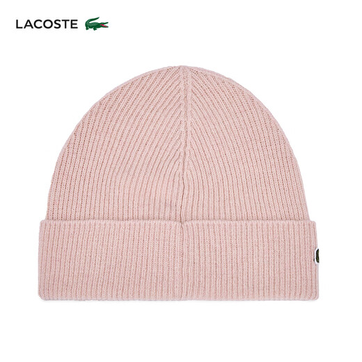 LACOSTE French crocodile same style 25 autumn new wool scarf and knitted hat gift box | RB5385 ADY/light pink