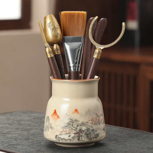 Shangyanfang Black Sandalwood Tea Ceremony Six Gentlemen Set Home Kung Fu Tea Set Tea Pen Tea Clamp Tea Spoon Tea Needle Tea Knife Supplies 1 Valley Yaju Six Gentlemen