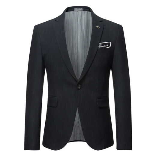 SAINT ANGELO suit men's high-end Korean style slim business work clothes groomsman casual suit groom wedding dress black suit + trousers with tie 2XL 54145Jin Jin equals 0.5 kg wear