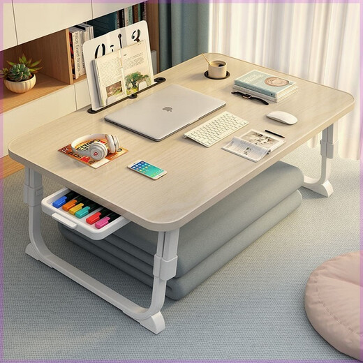 MPPMCK dormitory bed folding small table bed table laptop desk bed bed bed bed bed bed bed bed bed bed bed sitting on the dormitory study Pearl white + three gear lift 60x40-US model 14066