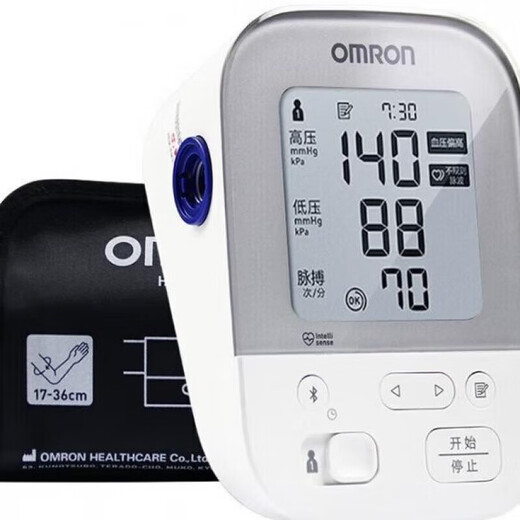 Omron (OMRON) blood pressure monitor j738 original imported Bluetooth automatic home upper arm pool + storage bag default