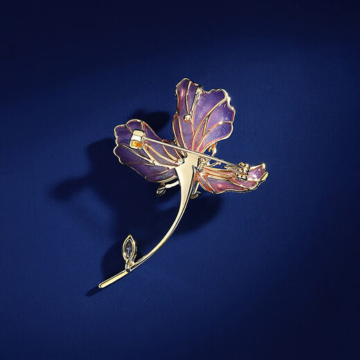 Yin Muchi Danish iris brooch pearl luxury corsage elegant niche design pin high-end practical birthday gift XZ0617 iris brooch