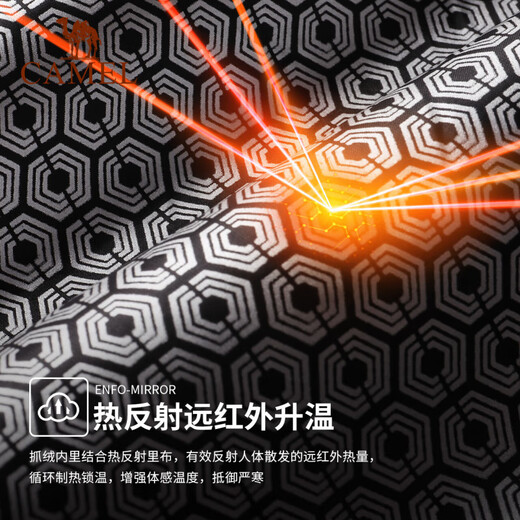 CAMEL Men's Bright Orange Jacket Men's and Women's Three-in-One Jacket Plus Velvet Thickened Windproof and Waterproof Outdoor Hiking and Mountaineering A24CA49777 Phantom Black Women S