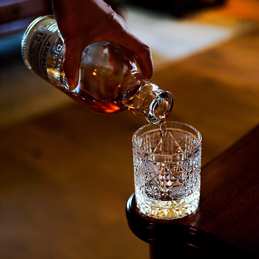 Shantou Lincun Edo Kiriko K9 lead-free crystal glass high-end cold-cut handmade cup Japanese retro Rock whiskey cup octagonal chrysanthemum pattern transparent color