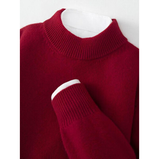 
New autumn and winter thickened half-turtleneck cashmere sweater for men business casual warm sweater knitted sweater medium gray L