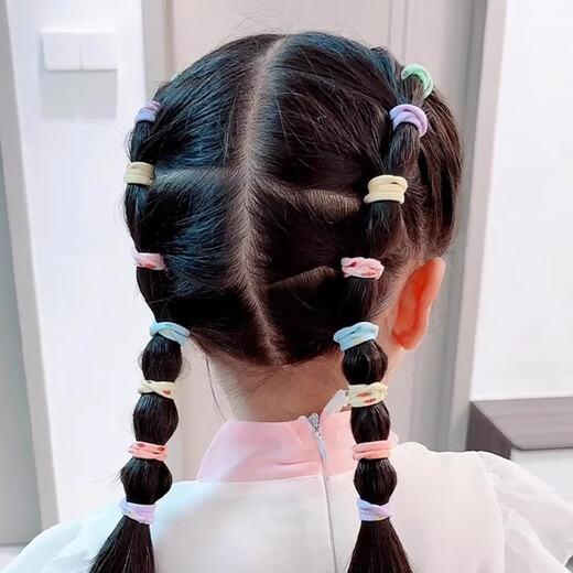 Banzheni rubber band children's high elasticity does not hurt hair colorful rubber band disposable high ponytail thumb hair ring baby headband