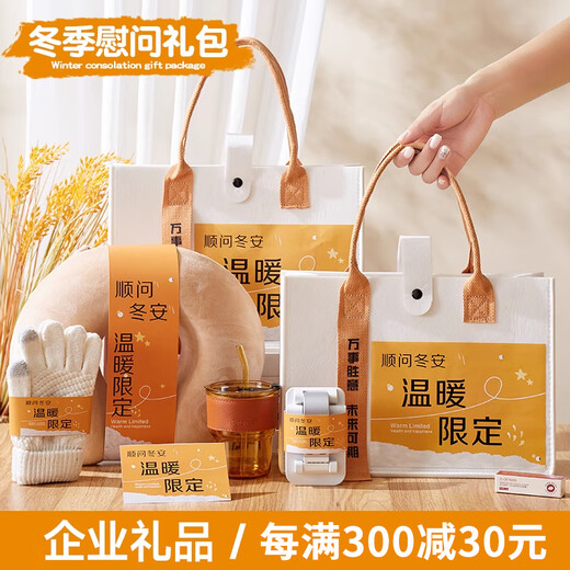 爱美礼冬日伴手礼盒公司员工实用礼品定制商务团建企业年会奖品纪念品 冬季保暖伴手礼套装1