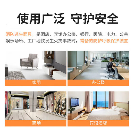 Lanfu fire mask anti-smoke mask anti-virus and fire-proof hotel national standard 3C certified household fire escape self-rescue respirator