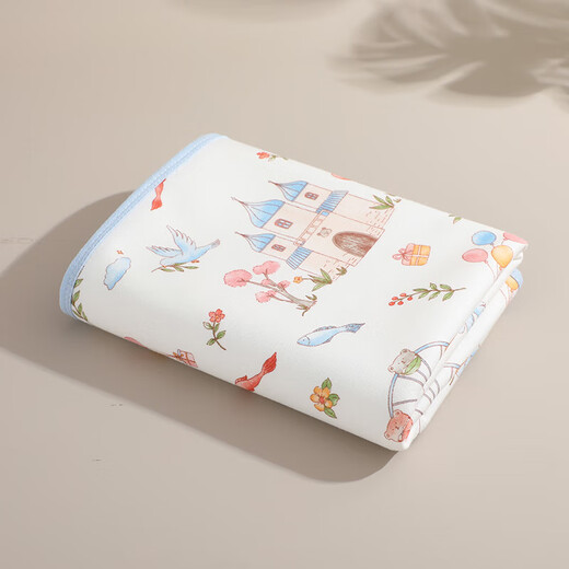 Diaper pad for baby, waterproof, breathable, washable, large size, summer type A baby sheet, diaper mattress, aunt 0125-Sleeping Bear, type A, white background 90*120cm 1