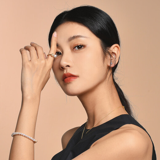 Ruan S S925 Silver Freshwater Pearl Ring Rich Flower Series Pearl Hand Accessories Versatile for Daily Commuting Approximately 6-7mm