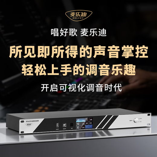 Melody DSP9600 pre-amp effector professional audio processor home ktv reverberator Chinese color screen touch adjustment karaoke audio equipment anti-howling DSP9600 flagship effector