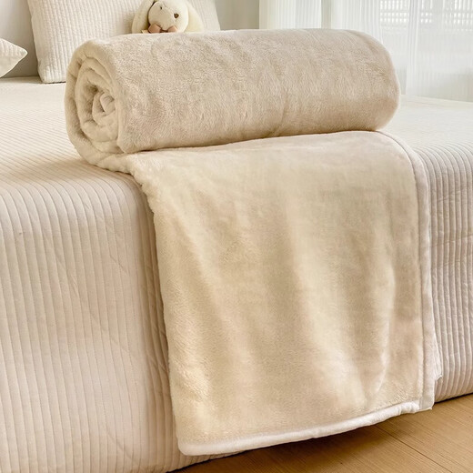 Blanket Milk Velvet Thickened Warm Sofa Cover Blanket Office Nap Blanket Student Dormitory Single Shawl Thick Winter 100*140cm Lunch Break Blanket/Random Color Exclusive Lunch Break Style