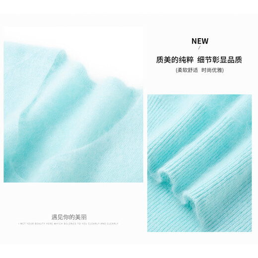 TUHUANG Seamless one-piece pure cashmere foggy lazy V-neck wool sweater 25 autumn and winter women's cashmere sweater TW892446