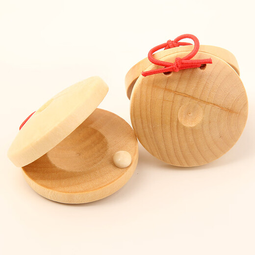 SEMALAM木质响板榉木奥尔夫打击乐器早教儿童音乐玩具哒哒舞板圆舞板教具 榉木响板(1个)5.6cm