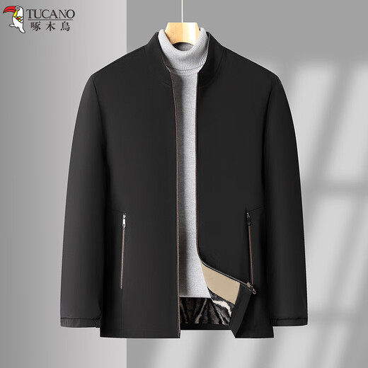 Woodpecker (TUCANO) jacket men's winter velvet thickened warm stand-up collar jacket men's middle-aged and elderly men's clothing gifts for dad during the holidays