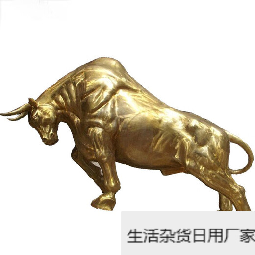 Large cast copper bull sculpture outdoor square garden metal animal landscape copper Tibetan yak ornaments factory made 1.3 meters high