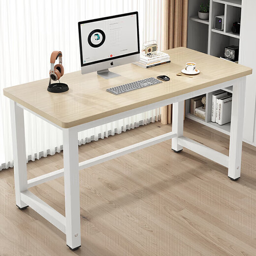 Small craftsman computer desk desktop steel and wood home desk study office study desk office writing desk log 120*60