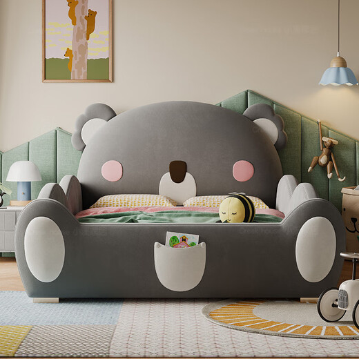 X.M.B bed girl bedroom princess bed small apartment storage bed 1.2M teenage boy single bed fence double ladder + coconut palm mattress 1800mm*2000mm x with