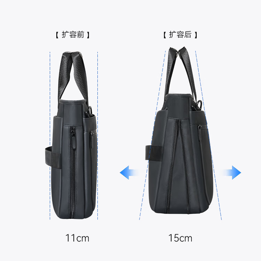 Septwolves Laptop Briefcase Portable Crossbody Casual Travel Shoulder Back File Men's Commuting Office 15.6 Inch