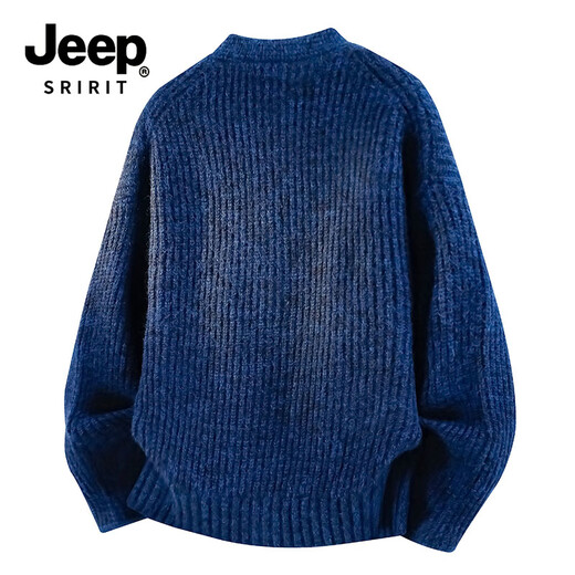 JEEP SPIRIT cardigan sweater men's autumn and winter sweater men's loose lazy sweater NYH939 light gray XL