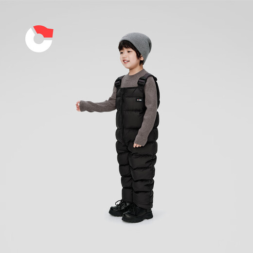 Nanny Goose children's down overalls, warm and comfortable, easy to put on and take off, windproof and coldproof jumpsuit for boys and girls, winter NG2844 navy blue 120