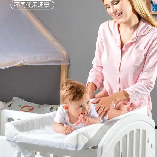 Portable baby diaper pad, multi-functional nursing pad, removable bathing and diaper changing tool for newborns, gray foam separate cloth cover (remark style when ordering) 80*43