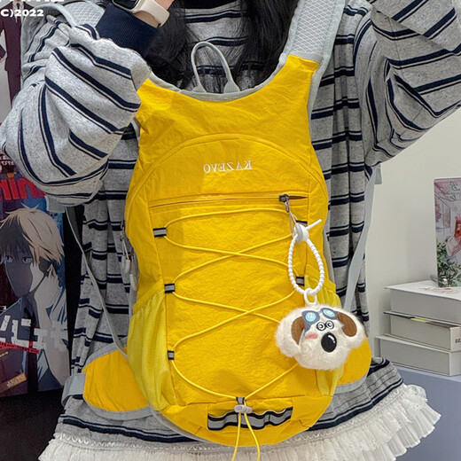 Xingxi Mountaineering Bag Travel Bag Large Capacity Men's and Women's Outdoor Fitness Hiking Backpack Backpack Women's Travel Lightweight Yellow (Single Bag)