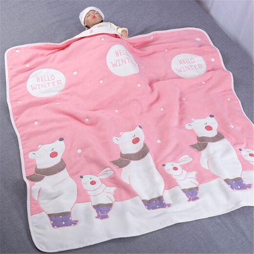 10 ten-layer gauze quilt, pure cotton thickened baby bath towel, baby blanket, children's quilt, newborn wrap, spring, autumn and winter, little star purple 120*150CM (extra thick)