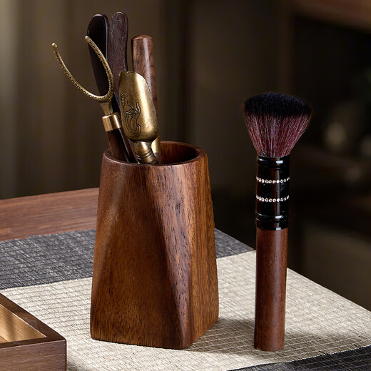 Yupinjia Solid Wood Tea Ceremony Six Gentlemen Set Tea Set Accessories High-end Tea Table Kung Fu Tea Tea Brewing Tools and Supplies Complete Ornaments Solid Wood Tea Ceremony Six Gentlemen Set