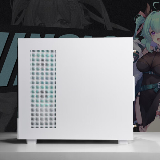 Peninsula Iron Box (PADO) Yinglong Cangming écran version d'affichage blanc M-ATX carte mère ordinateur de jeu boîtier de bureau/support 360 refroidissement par eau/avec écran secondaire LCD 6 pouces/270 salle de vue sur la mer/carte graphique 5090