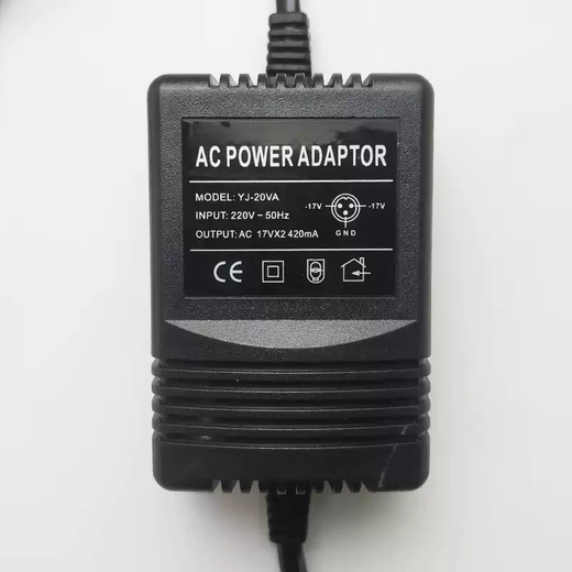 Mixer dedicated power adapter external power cord three-pin 3-hole power supply accessories transformer dual 17V black 420mA