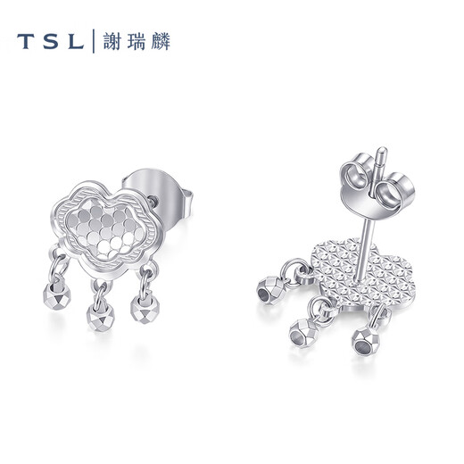 Xie Ruilin (TSL) platinum earrings Ruyi Pt platinum earrings women's earrings BF442 pair (about 1.9g)