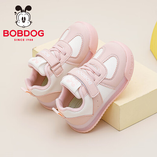 Babu Dou Children's Shoes Children's Autumn Comfortable and Versatile Toddler Shoes Girls Lightweight Baby Shoes 101353194 Fruit Powder/Milk White 28