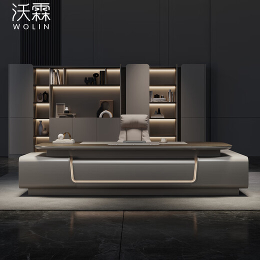 Wolin EO environmentally friendly high-end boss desk modern chairman desk light luxury office desk and chair office executive desk boss desk