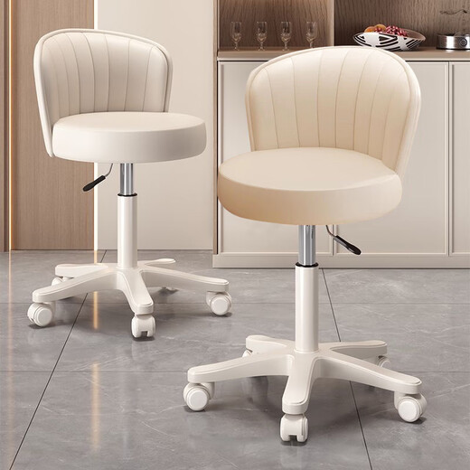 Jingcai bar chair liftable makeup chair bedroom dressing table stool beauty chair swivel chair JBY10 beige
