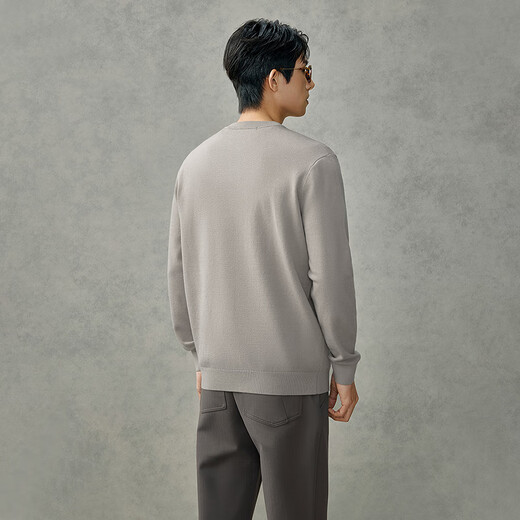 Heilan House (HLA) Sweater Men's Warm Long-Sleeved Sweater Men's Round Neck Pullover Bottoming Sweater Men's Wool Comfortable Sweater Men's Khaki 26 - Contains Wool/Antibacterial/Far Infrared Warmth L/175/92A