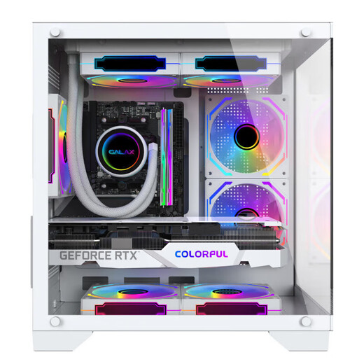 ASUS Core i5 13400F/14600KF+RTX5060 desktop assembly computer console game high-end e-sports independent display live broadcast design rendering complete desktop computer 2 i5 12490F/RX9060XT 8G white