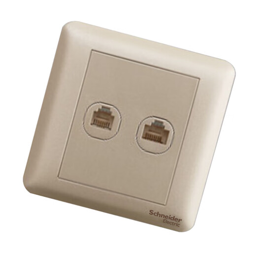 Schneider Changyi series frosted gold telephone information socket A3B52RJ4_5E_WG telephone information socket Changyi frosted gold