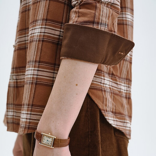 Teenie Weenie Bear Women's Shirt 2025 Autumn New Retro Plaid Fashionable Embroidered Long Sleeve Shirt