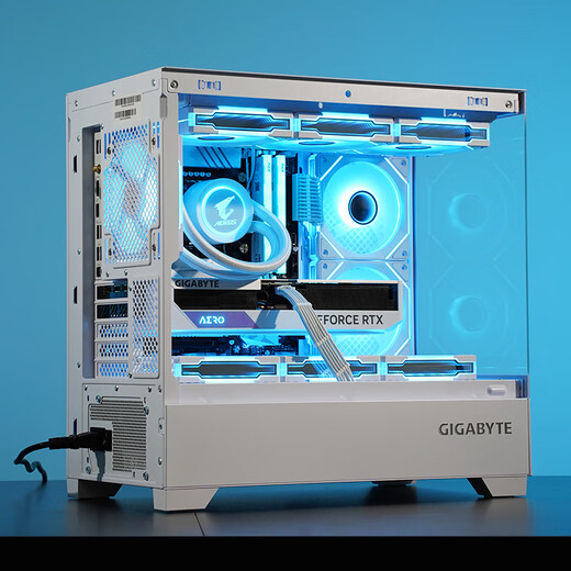 AMD Gigabyte R7 9700X/RTX5060Ti 16G graphics card white delta mobile computer host desktop complete machine sea view room family bucket assembly diy game water cooling three R5 9600X/16G/1T/5060Ti