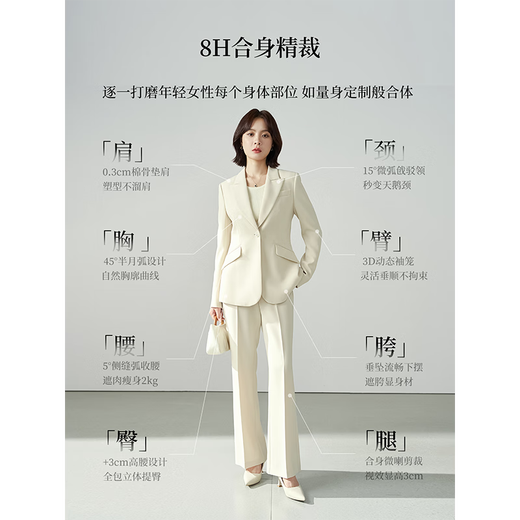 Lady Bird black suit suit for women, professional high-end formal wear, national exam interview, commuter suit jacket TZ322 Gothic black haute couture series M suitable for 100-110 Jin Jin equals 0.5 kg can be worn